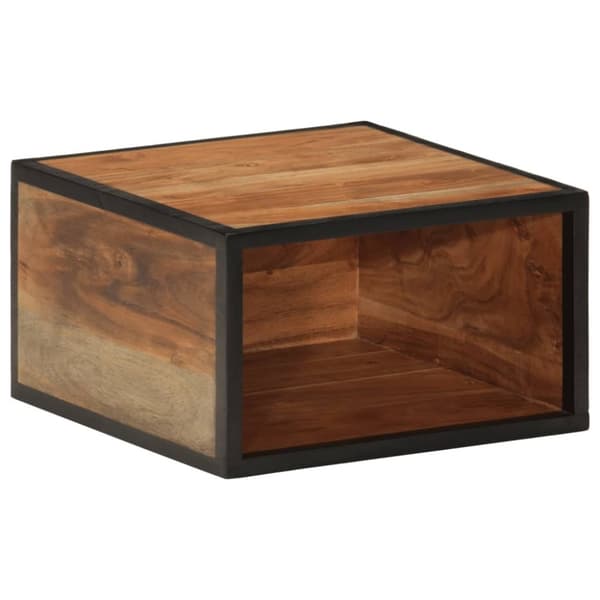 vidaXL Seinäkiinnitettävä yöpöytä 35x35x20 cm täysi akasiapuu