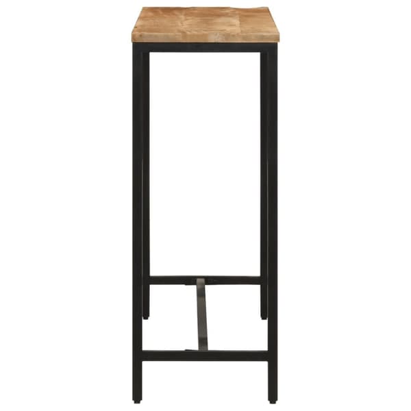 vidaXL konsolbord 110x30x75 cm massivt ru mangotræ og jern