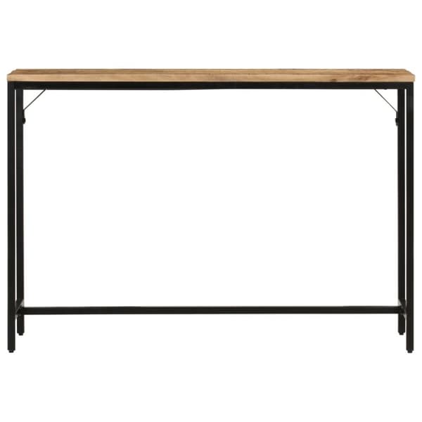 vidaXL konsolbord 110x30x75 cm massivt ru mangotræ og jern