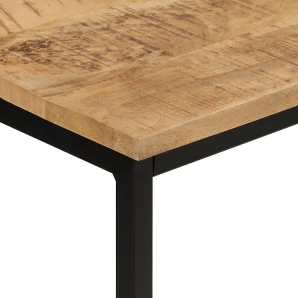 vidaXL Konsollbord 110x30x75 cm grovt heltre mangotre og jern