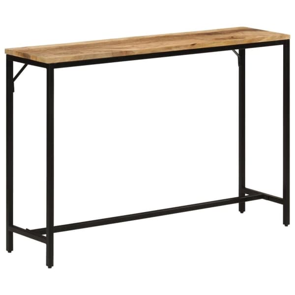 vidaXL Konsollbord 110x30x75 cm grovt heltre mangotre og jern