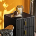 Miniatyrbild 5 av 9: SoBuy Nattduksbord med 3 lådor Soffbord Sidobord Sängbord FBT115-L-SCH