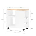 Miniatyrbillede 3 af 9: SoBuy Sofabord Opbevaringsbord Sidebord på hjul FBT130-WN