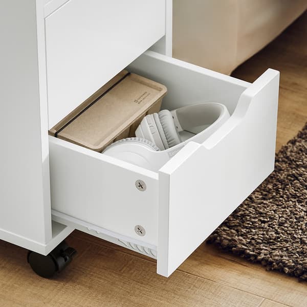 SoBuy Sofabord Opbevaringsbord Sidebord på hjul FBT130-WN