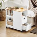 Miniatyrbillede 9 af 9: SoBuy Sofabord Opbevaringsbord Sidebord på hjul FBT130-WN