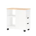 Miniatyrbillede 1 af 9: SoBuy Sofabord Opbevaringsbord Sidebord på hjul FBT130-WN
