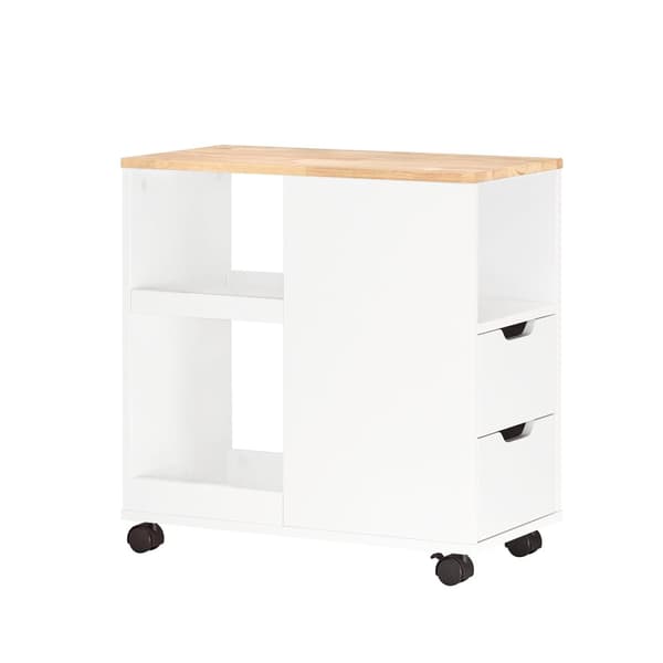 SoBuy Sofabord Opbevaringsbord Sidebord på hjul FBT130-WN