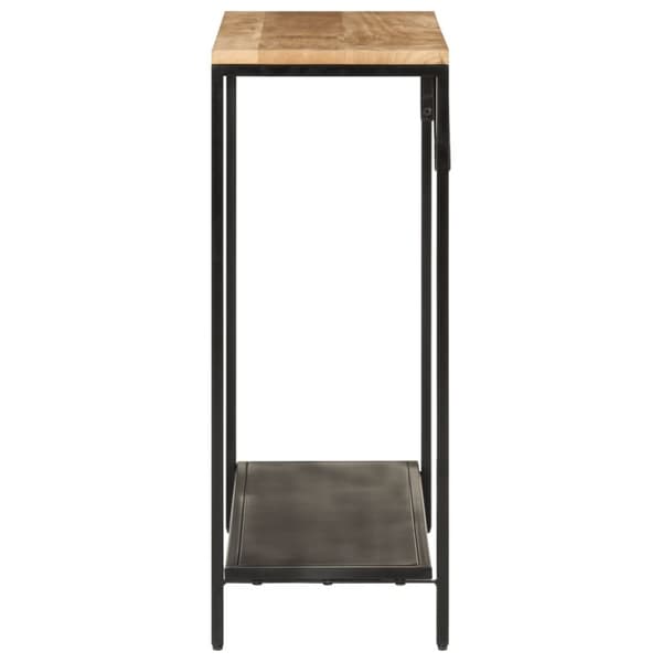 vidaXL konsolbord 90x30x75 cm massivt ru mangotræ og jern
