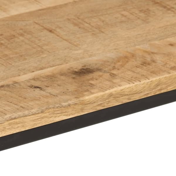 vidaXL konsolbord 90x30x75 cm massivt ru mangotræ og jern