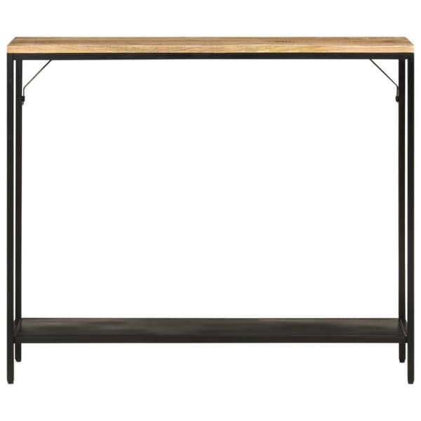vidaXL konsolbord 90x30x75 cm massivt ru mangotræ og jern