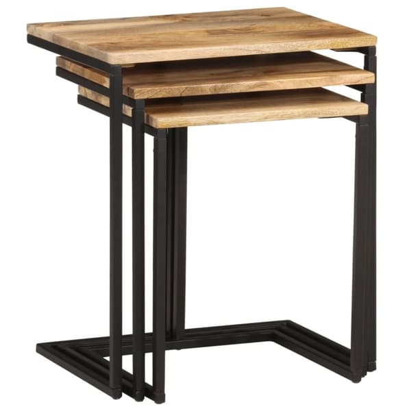 vidaXL Stablebord 3 stk heltre akasie