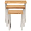 Miniatyrbilde 3 av 10: vidaXL Stablebord med naturlig kant 3 stk heltre akasie