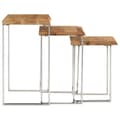 Miniatyrbilde 4 av 10: vidaXL Stablebord med naturlig kant 3 stk heltre akasie