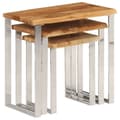 Miniatyrbilde 5 av 10: vidaXL Stablebord med naturlig kant 3 stk heltre akasie