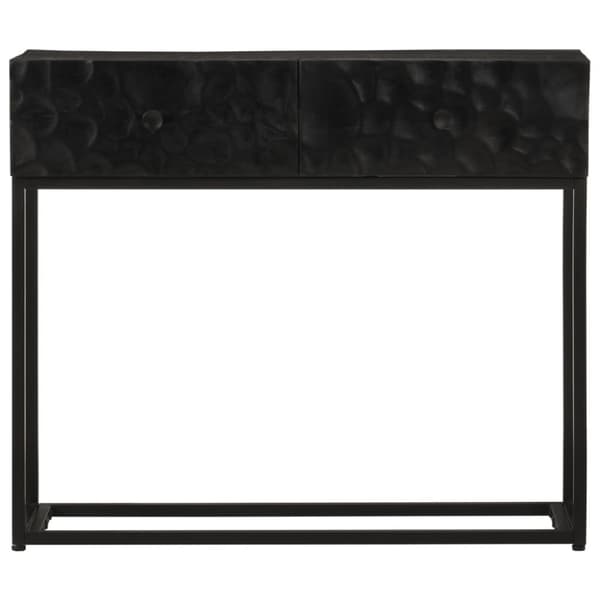 vidaXL Konsollbord svart 90x30x76 cm heltre mango og jern