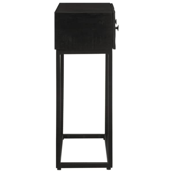 vidaXL Konsollbord svart 90x30x76 cm heltre mango og jern