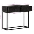 Miniatyrbilde 9 av 10: vidaXL Konsollbord svart 90x30x76 cm heltre mango og jern