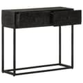 Miniatyrbilde 2 av 10: vidaXL Konsollbord svart 90x30x76 cm heltre mango og jern