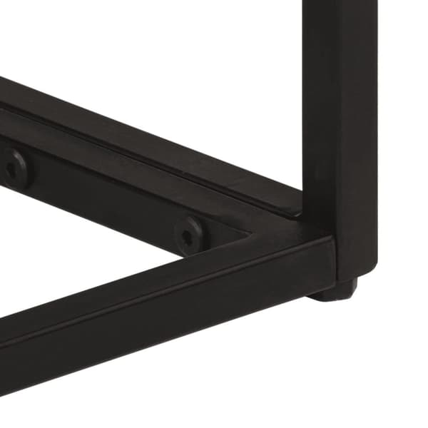 vidaXL konsolbord 90x30x76 cm massivt mangotræ og jern sort