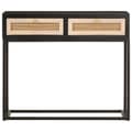Miniatyrbilde 3 av 10: vidaXL Konsollbord svart 90x30x76 cm heltre mango og jern