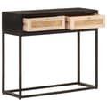 Miniatyrbilde 2 av 10: vidaXL Konsollbord svart 90x30x76 cm heltre mango og jern
