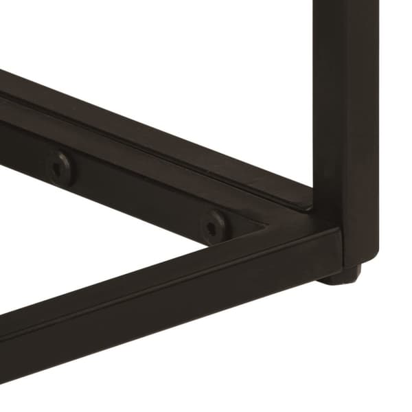 vidaXL Konsolipöytä musta 90x30x76 cm täysi mangopuu ja rauta