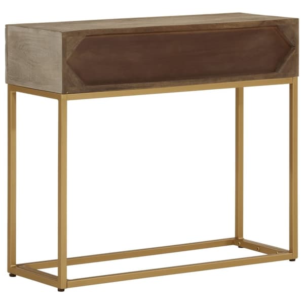 vidaXL konsolbord 90x30x76 cm massivt mangotræ og jern