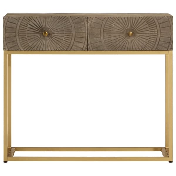vidaXL Konsollbord 90x30x76 cm heltre mango og jern