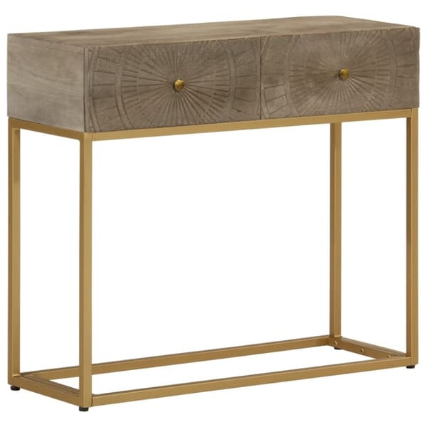 vidaXL Konsollbord 90x30x76 cm heltre mango og jern