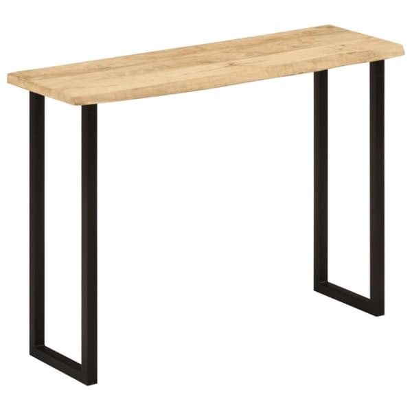 vidaXL konsolbord med naturlig kant 105x33x76 cm massivt mangotræ