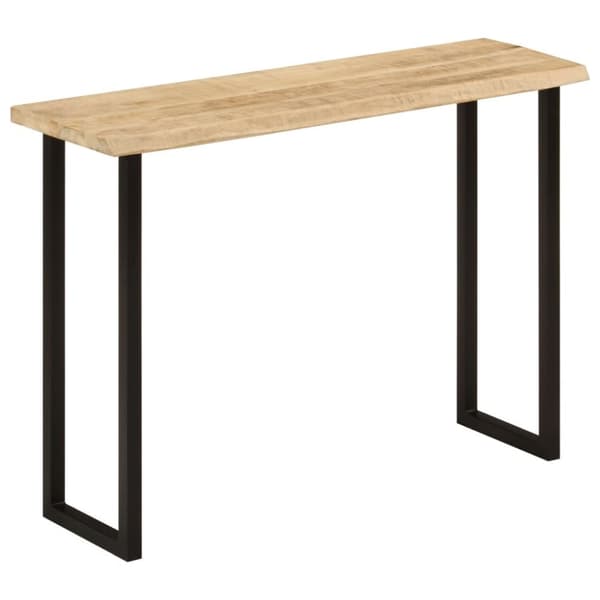 vidaXL konsolbord med naturlig kant 105x33x76 cm massivt mangotræ
