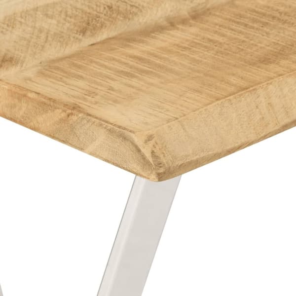 vidaXL konsolbord med naturlig kant 105x33x76 cm massivt mangotræ
