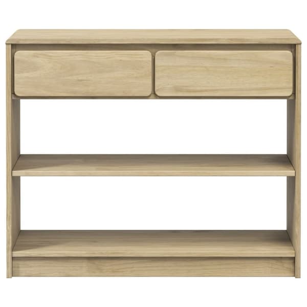 vidaXL konsolbord SAUDA 89,5x36,5x73 cm massivt fyrretræ eg