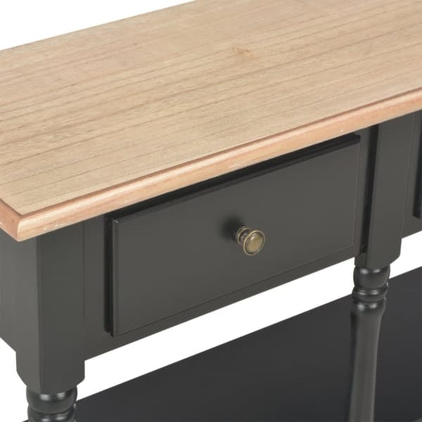 vidaXL Konsolipöytä musta 110x30x76 cm tekninen puu