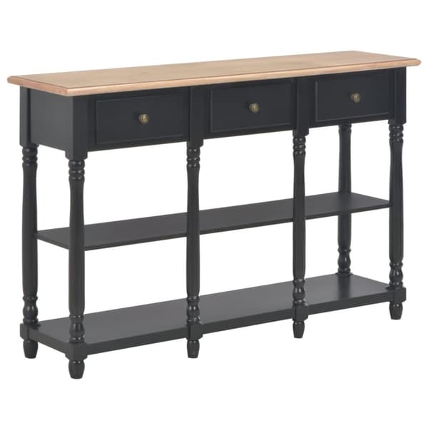 vidaXL konsolbord 110x30x76 cm konstrueret træ sort