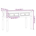 Miniatyrbilde 8 av 10: vidaXL Konsollbord Corona 115x46x73 cm heltre furu