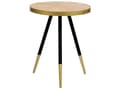 Miniatyrbilde 1 av 7: Sidebord Lyst Trebord MDF Gullfot Stativ Stue Moderne Møbler