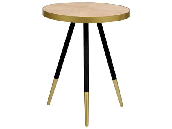 Sidebord Lyst Trebord MDF Gullfot Stativ Stue Moderne Møbler