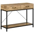 Pikkukuva 1 / 5: Rootz-konsolipöytä - eteinen - Sivupöytä - 2 laatikkoa - Alempi hylly - Vintage - Metalli - Lastulevy - Ruskea + Musta - 100 x 35 x 76,5 cm