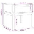 Miniatyrbild 9 av 11: vidaXL Lampbrod FLORO vaxbrun 55x55x54 cm massiv furu