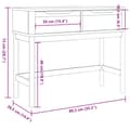 Miniatyrbilde 9 av 11: vidaXL Konsollbord FLORO brun 89,5x36,5x73 cm heltre furu