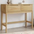 Miniatyrbilde 11 av 11: vidaXL Konsollbord FLORO brun 89,5x36,5x73 cm heltre furu