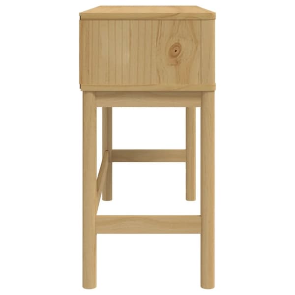 vidaXL konsolbord FLORO 89,5x36,5x73 cm massivt fyrretræ gyldenbrun