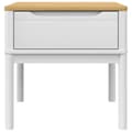 Miniatyrbilde 4 av 11: vidaXL Lampebord FLORO hvit 55x55x54 cm heltre furu