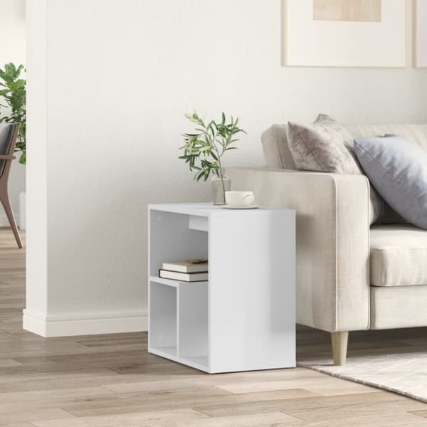 vidaXL sidebord 50x30x50 cm konstrueret træ hvid
