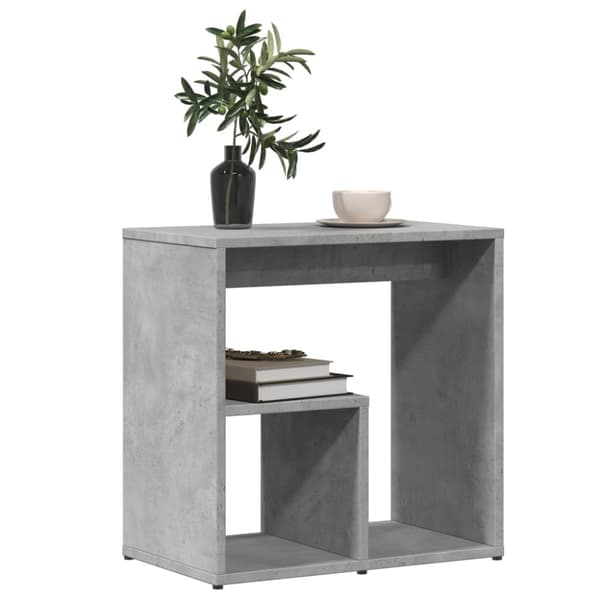 vidaXL Sidebord 2 stk betonggrå 50x30x50 cm konstruert tre