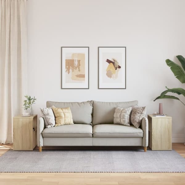 vidaXL Sivupöydät 2 kpl Sonoma-tammi 50x30x50 cm tekninen puu