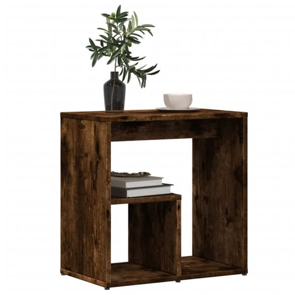 vidaXL sideborde 2 stk. 50x30x50 cm konstrueret træ røget egetræsfarve