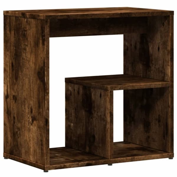 vidaXL sideborde 2 stk. 50x30x50 cm konstrueret træ røget egetræsfarve
