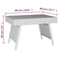 Miniatyrbillede 8 af 8: vidaXL foldbart sidebord 60x40x38 cm polyrattan sort -  Sideborde